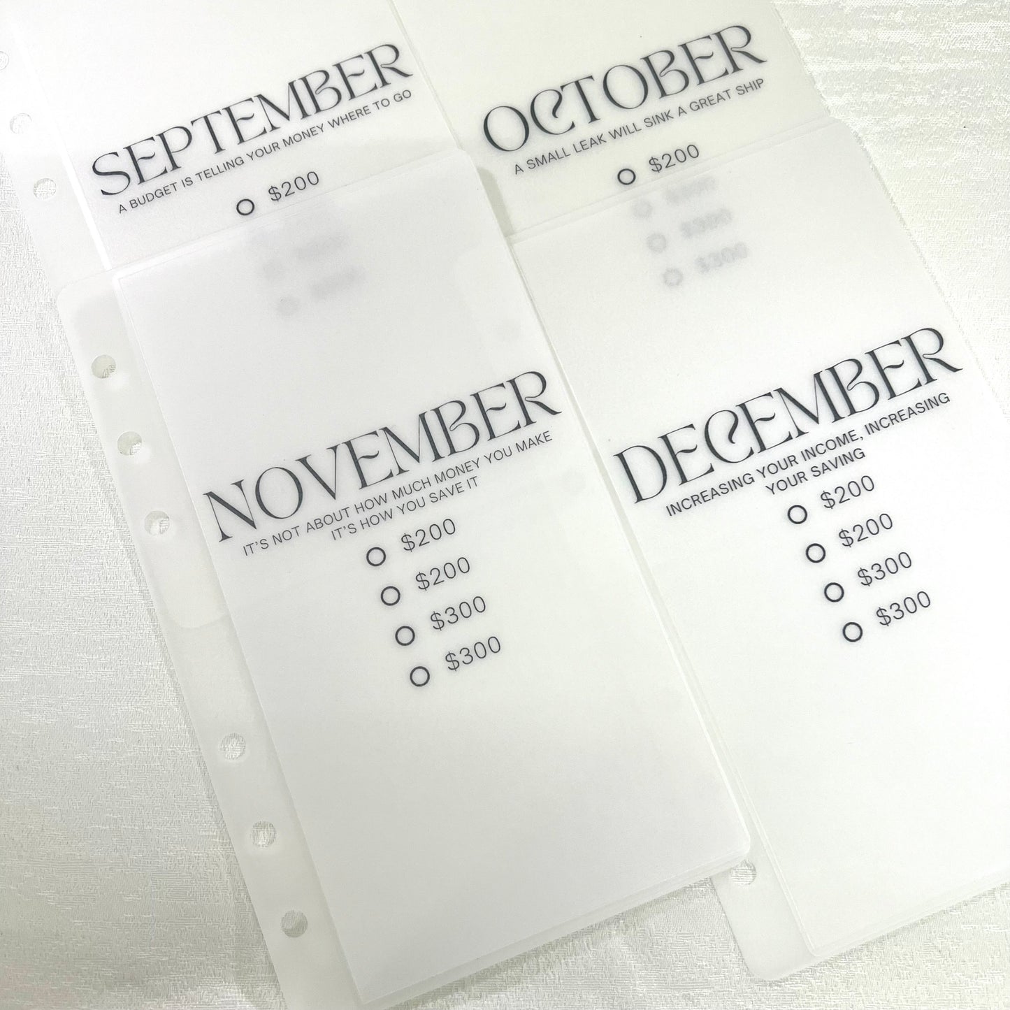 🌟Monthly Saving Challenge活頁封套