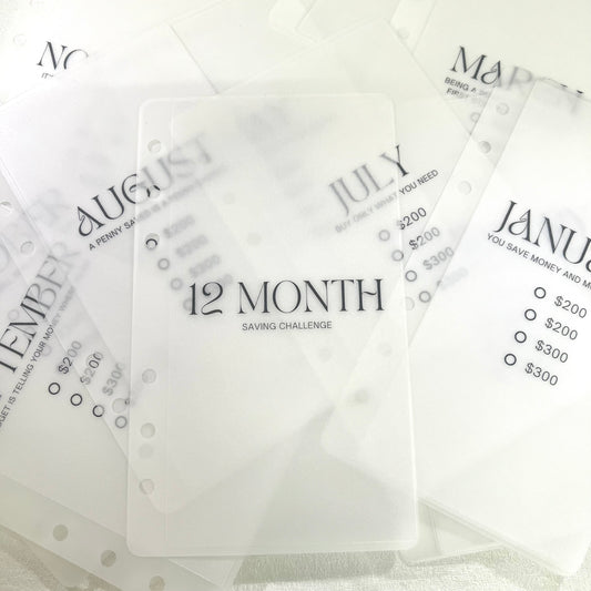 🌟Monthly Saving Challenge活頁封套