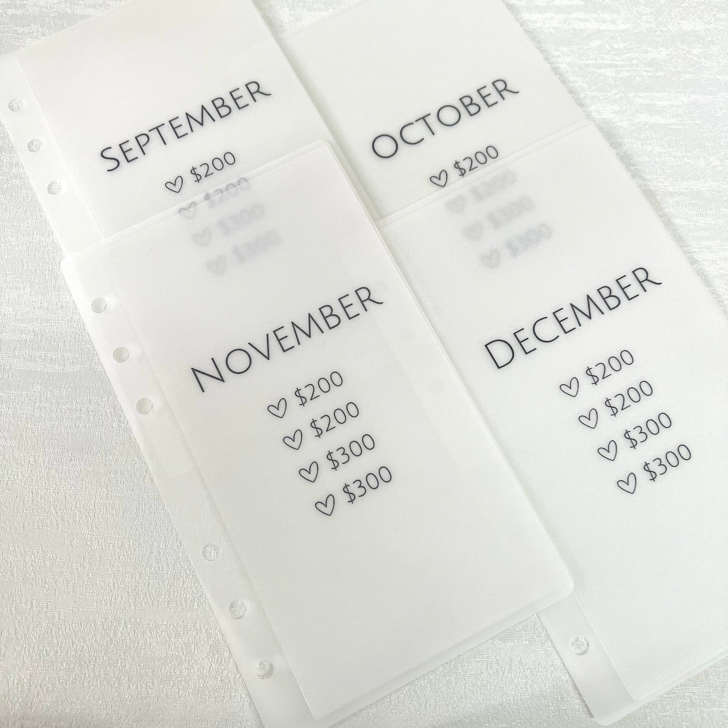 🌟Monthly Saving Challenge活頁封套